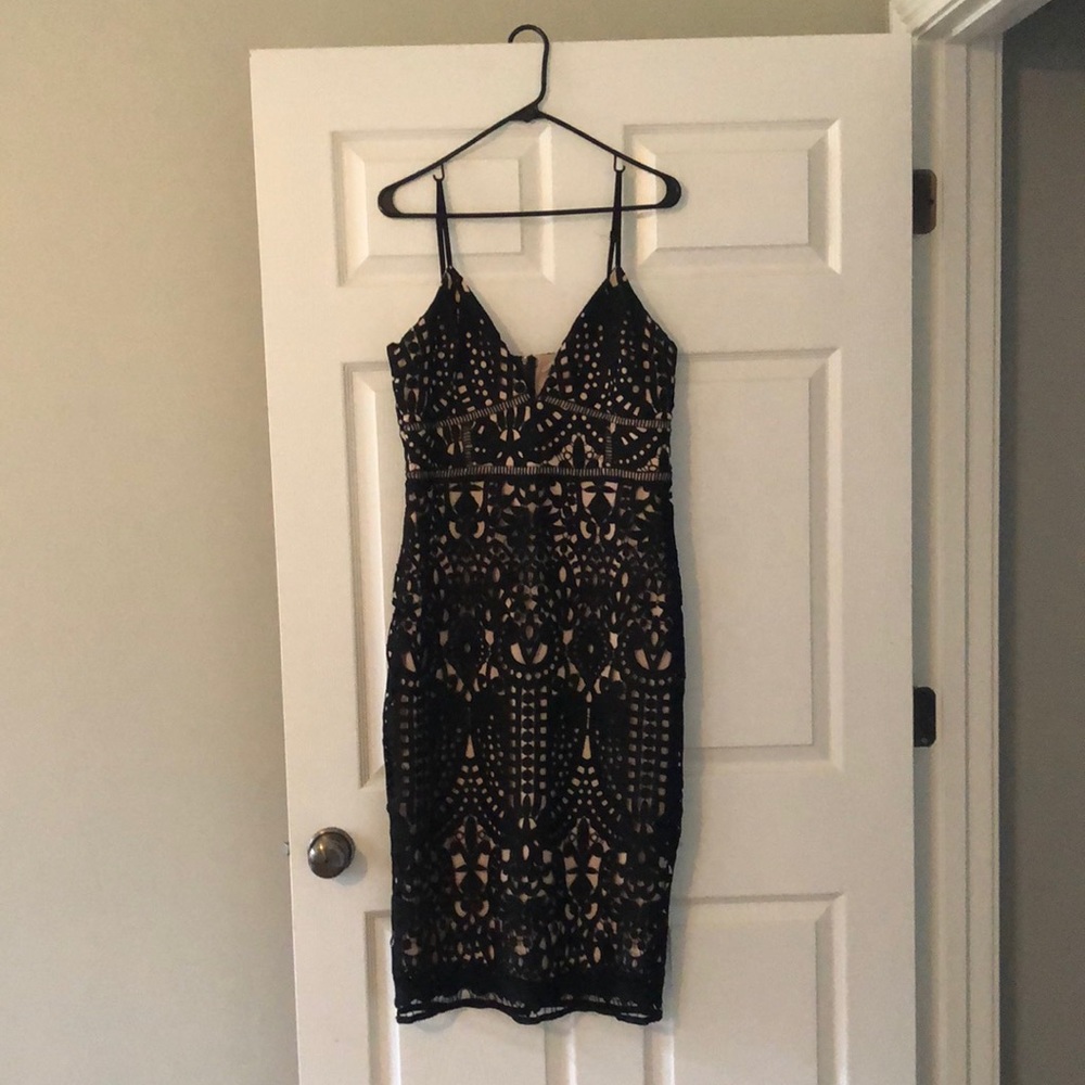 Gianni Bini Lace Black Dress Size Large